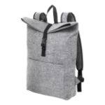 rpet rugzak refelt rolltop met hoofvak - grijs