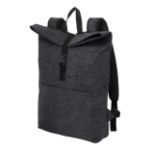 rpet rugzak refelt rolltop met hoofvak - donkergrijs