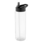 rpet bidon 650 ml bpa vrij met fliptop drinkdeksel - zwart
