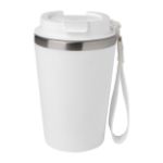 thermosbeker manabi 350 ml met rpet draagriem - wit