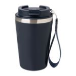 thermosbeker manabi 350 ml met rpet draagriem - marine