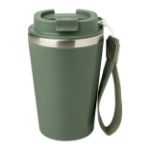thermosbeker manabi 350 ml met rpet draagriem - groen