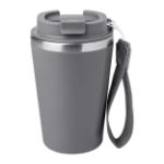 thermosbeker manabi 350 ml met rpet draagriem - grijs