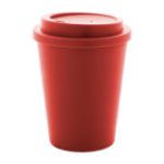 thermosbeker peppulu 300 ml dubbelwandig pp - rood