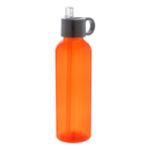 rpet bidon fitba 500 ml fliptop deksel en rietje - oranje