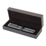 elegante aluminium pennenset balpen en rollerpen - grijs