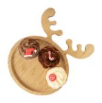 kerst snackbord valipala van bamboe vorm rendier