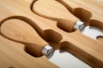 bamboe kaasmessenset snijplank in vorm van boom
