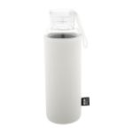 recycled glazen fles vitrem 550 ml siliconen riem - wit