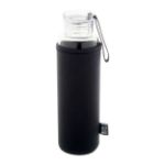 recycled glazen fles vitrem 550 ml siliconen riem - zwart