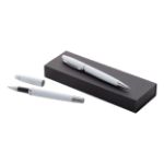 ral pennenset redivi balpen en rollerpen blauw - wit