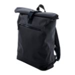rpet rolltop rugzak rollex met gespsluiting - zwart