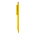 rabs balpen basher met bamboe knop blauwschrijvend - geel