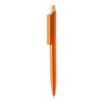 rabs balpen basher met bamboe knop blauwschrijvend - oranje