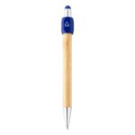 bamboe fidget spinner balpen en touch screen pen - blauw
