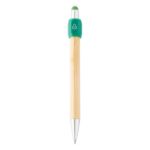 bamboe fidget spinner balpen en touch screen pen - groen
