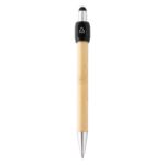 bamboe fidget spinner balpen en touch screen pen - zwart