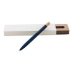 draaimechanisme balpen talboo van ral bamboe knop - blauw