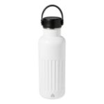 geïsoleerde fles streaky go recycled rvs 500 ml - wit