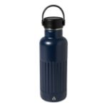 geïsoleerde fles streaky go recycled rvs 500 ml - marine