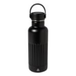 geïsoleerde fles streaky go recycled rvs 500 ml - zwart