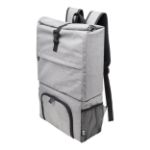 rpet rolltop koelrugzak met rits voor lunchbox - grijs