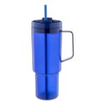 enkelwandige reismok repetus 1200 ml met rietje - blauw