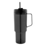 enkelwandige reismok repetus 1200 ml met rietje - zwart