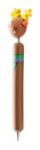houten jolly pen met kerstfiguren blauwschrijvend - bruin
