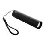 oplaadbare zaklamp van recycled aluminium usb - zwart