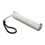oplaadbare zaklamp van recycled aluminium usb - zilver