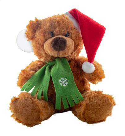 pluche teddybeer ursus met kerstmuts en sjaal