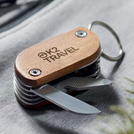 multigereedschap zakmes van rvs en acaciahout