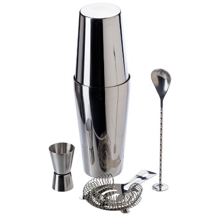 cocktailset van roestvrijstaal tatiana