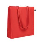 fairtrade boodschappentas 180 g/m2 met zijvouw - rood