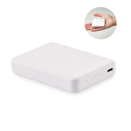 powerbank 5000 mah geschikt voor smartphonegebruik - wit