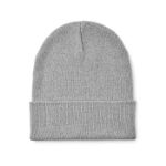 unisex gebreide muts met opgerolde boord - grijs