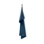 microvezel handdoek 50 cm x 100 cm met ophanglus - blauw
