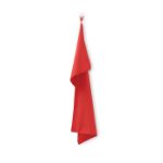 microvezel handdoek 50 cm x 100 cm met ophanglus - rood