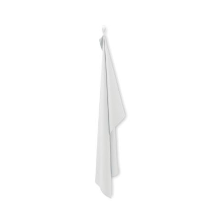 microvezel handdoek 70 cm x 120 cm met ophanglus - wit
