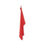 microvezel handdoek 70 cm x 120 cm met ophanglus - rood