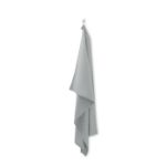 microvezel handdoek 100 cm x 150 cm met ophanglus - grijs