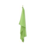 microvezel handdoek 100 cm x 150 cm met ophanglus - limegroen