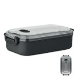 pp lunchbox met binnenlaag recycled rvs 650 ml - zwart