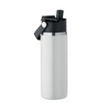 dubbelwandige geïsoleerde recycled rvs fles 500 ml - wit