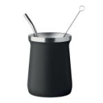 dubbelwandige yerba maté theekopje 240 ml - zwart