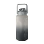 motiverende rpet waterfles 2000 ml flipflop deksel - zwart