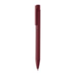recycled aluminium balpen met drukknop - bordeaux