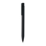recycled aluminium balpen met drukknop - zwart