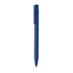 recycled aluminium balpen met drukknop - koningsblauw